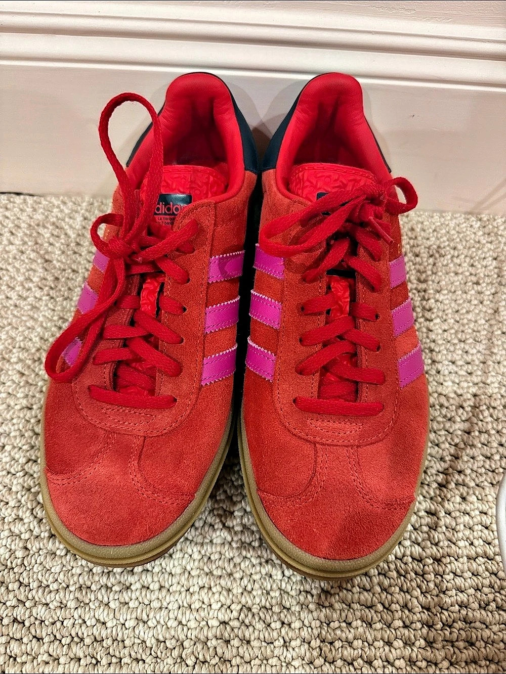 adidas Gazelle Sneakers in Red & Pink